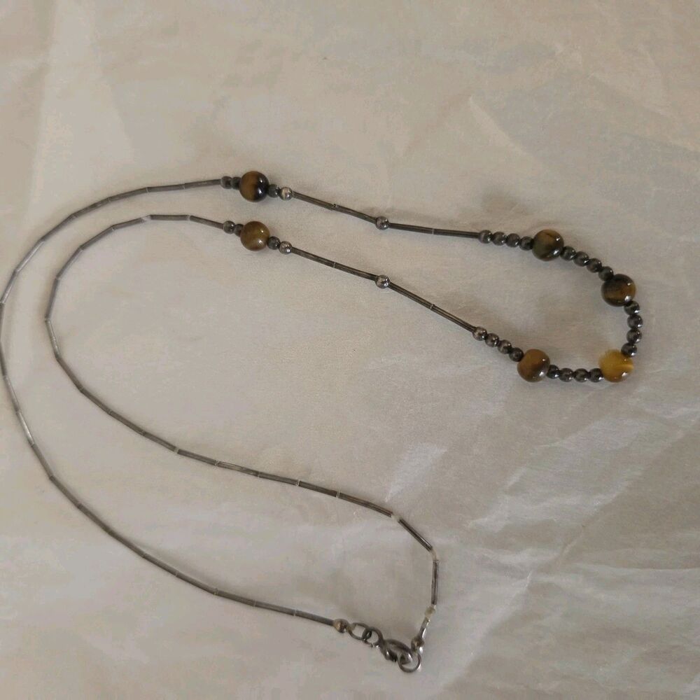 Lot of 6 Necklaces One Silpada Some 925 Tiger's Eye - Picture 12 of 13